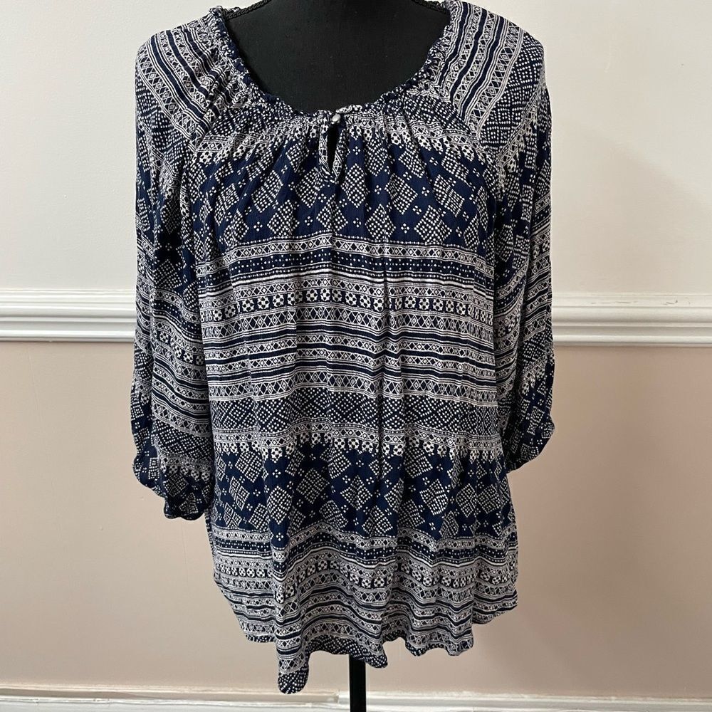 Rebecca Malone Printed Blouse